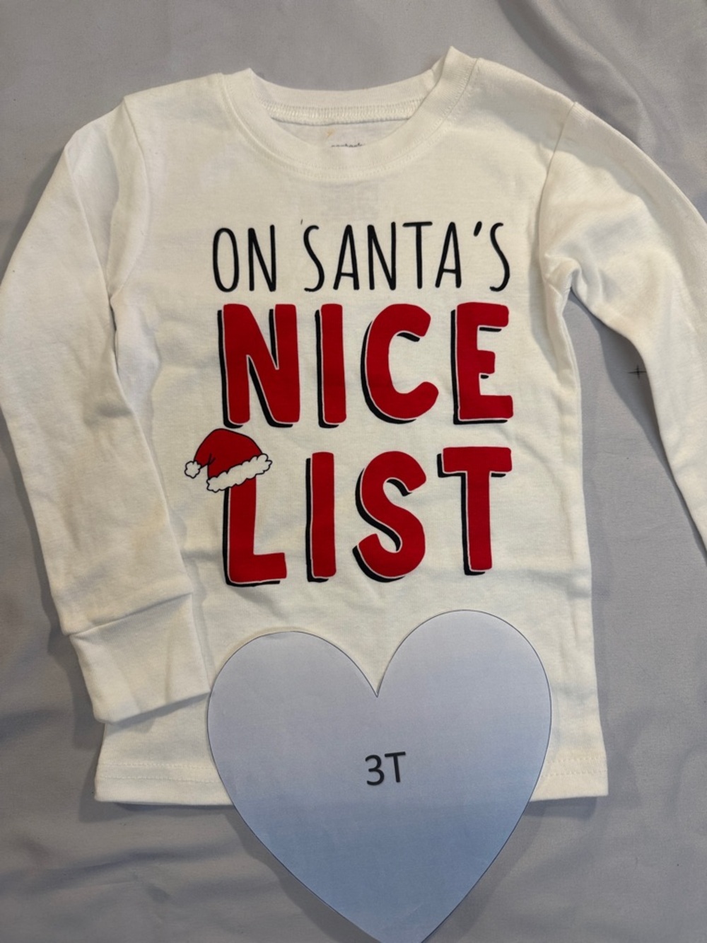 Carter's - Festive White and Red Long Sleeve Tee - Gender Neutral/Free
